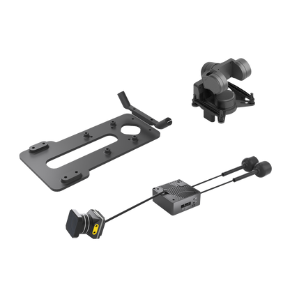 Walksnail Moonlight kit with CADDXFPV GM3 gimbal, 3D printed mount plate, camera and antennas