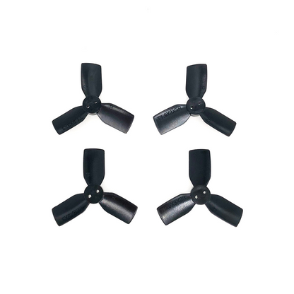 HQ Durable Prop T1.9x3x3 black 3-blade polycarbonate propeller set, four props (2CW + 2CCW)