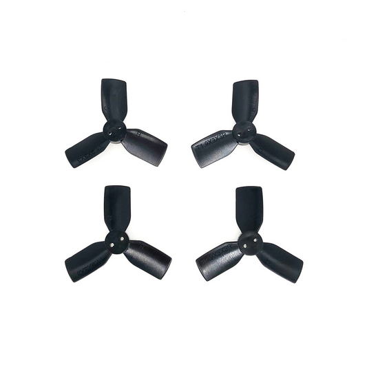 HQ Durable Prop T1.9x3x3 black 3-blade polycarbonate propeller set, four props (2CW + 2CCW)