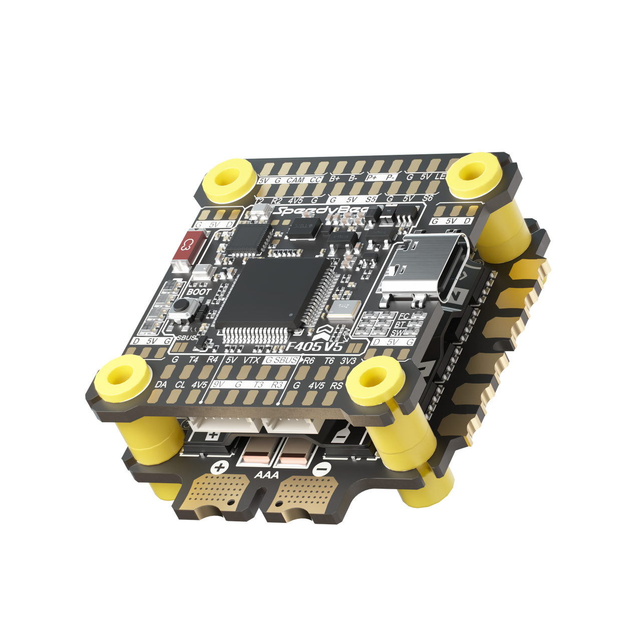 SpeedyBee F405 V5 OX32 55A 30x30 Model Aircraft FC & 4-in-1 ESC Stack with ICM42688 Gyro, STM32F405, Wireless Tuning & 16MB Blackbox
