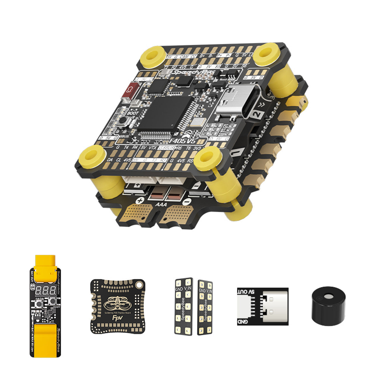 SpeedyBee F405 V5 OX32 55A 30x30 Model Aircraft FC & 4-in-1 ESC Stack with ICM42688 Gyro, STM32F405, Wireless Tuning & 16MB Blackbox