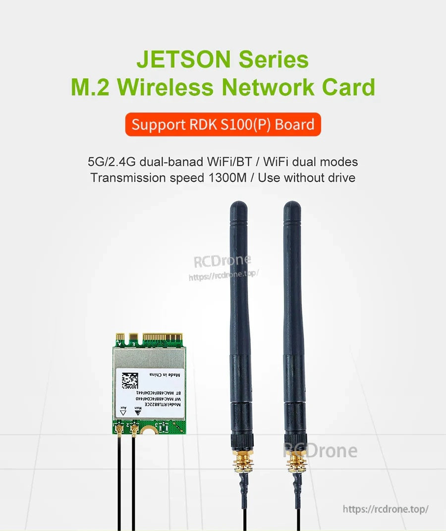 8822CE NGW dual-band network card M.2 for Jetson NANO/Xavier NX/TX2 NX/Orin NANO SUPER/Orin NX SUPER