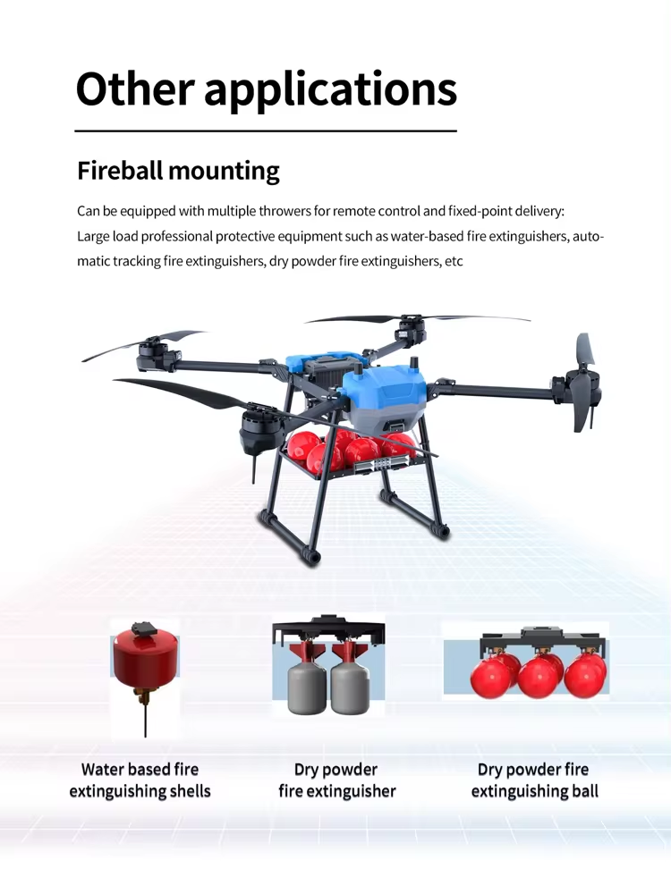 AGR B100 Cleaning Drone, The Fireball cleaning drone can be used for remote control and fixed-point delivery of large loads of professional protective equipment.