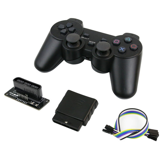 Yahboom PS2 2.4G wireless controller kit with receiver, adapter board and Dupont cable set