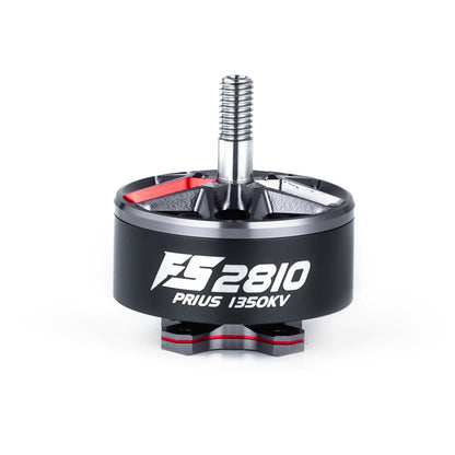 MAD Prius FS2810 V1.0 FPV Drone Motor, MAD Prius FS2810 FPV drone motor with threaded 5mm shaft, black can marked “PRIUS 1350KV”