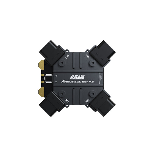 Axisflying Argus ECO 60A V2 2–6S ESC, Conector de desmontaje rápido + CNC, Interfaz de motor MR60PW, Firmware Bluejay