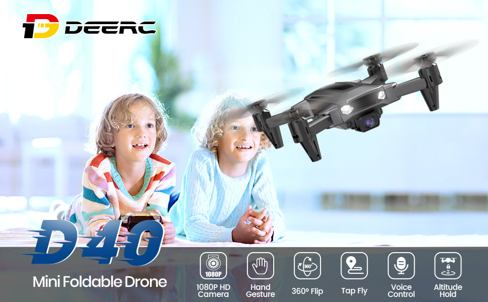 DEERC D40 Drone, i0bop mini foldable drone i08o