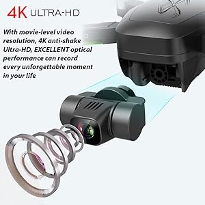 Drone X Pro LIMITLESS 4 - GPS 4K HD UHD Camera, Drone, AK ULTRA-HD With movie-evel video resolution; 4K anti