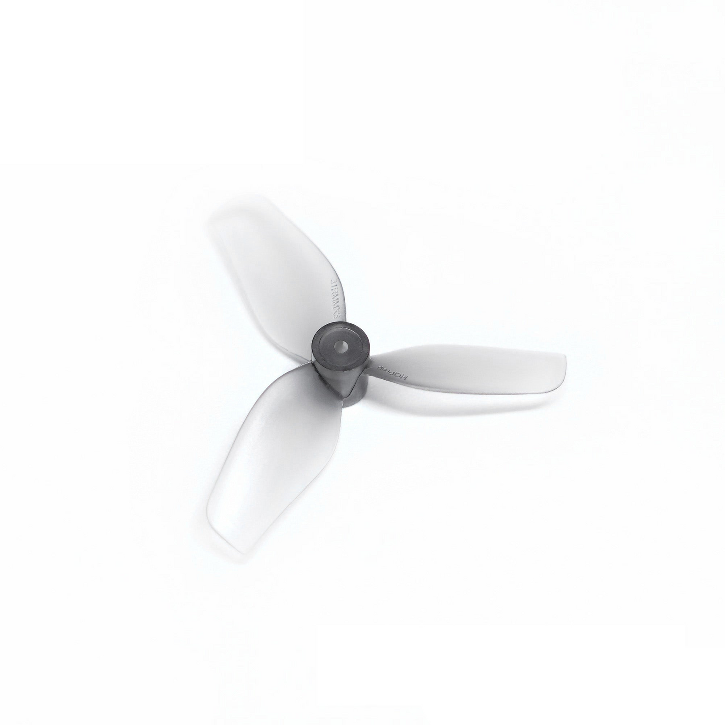 HQ Ultralight Whoop Prop 31mmx3 grey tri-blade micro drone prop, top view