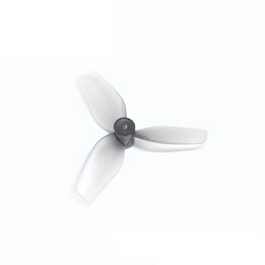 HQ Ultralight Whoop Prop 31mmx3 grey tri-blade micro drone prop, top view