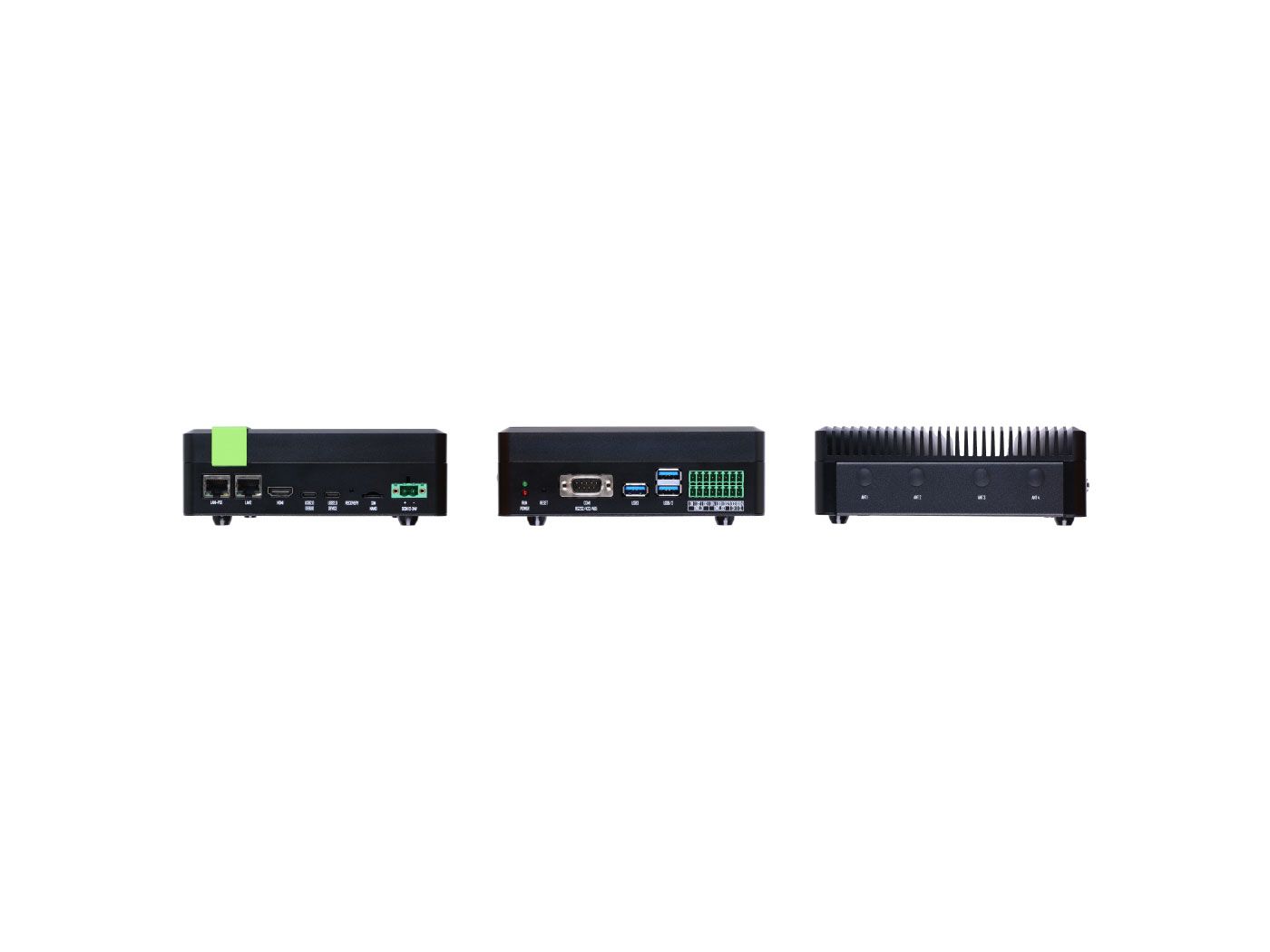 reComputer Industrial J4011 Edge AI Computer – Fanless Jetson Orin NX 8GB, 70 TOPS, PoE GbE, M.2 NVMe, DI/DO, CAN