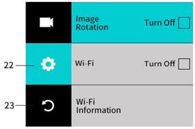 FrSky VANTAC Real 4K Action Camera, Image Turn Off Rotation Wi-Fi Information Turn Off 9 Wi-