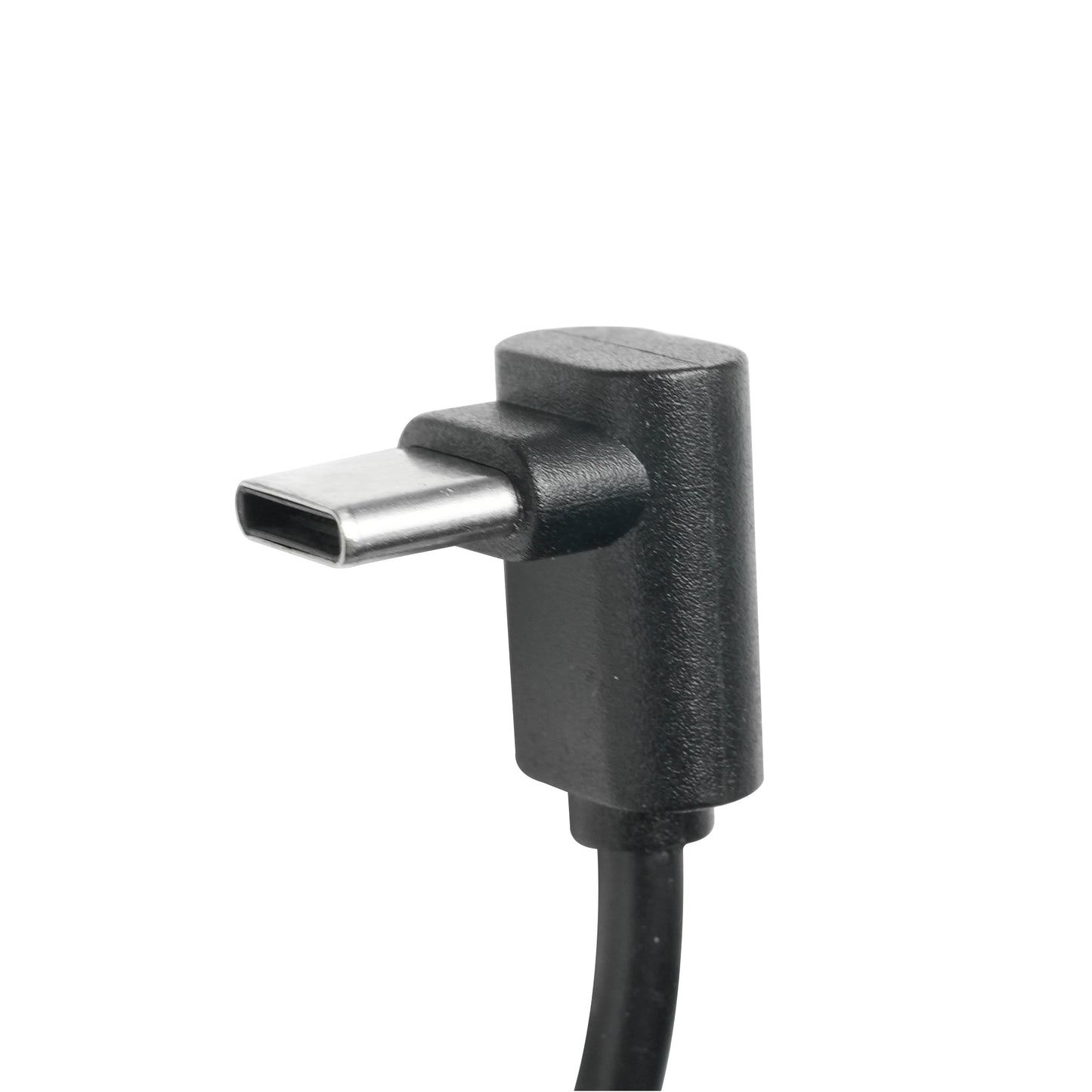 Flywoo Custom 90° Type-C USB Data Cable, Flywoo 90-degree USB-C data cable with right-angle Type-C connector and black molded strain relief