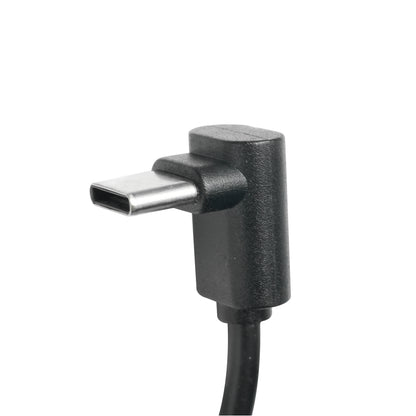 Flywoo Custom 90° Type-C USB Data Cable, Flywoo 90-degree USB-C data cable with right-angle Type-C connector and black molded strain relief