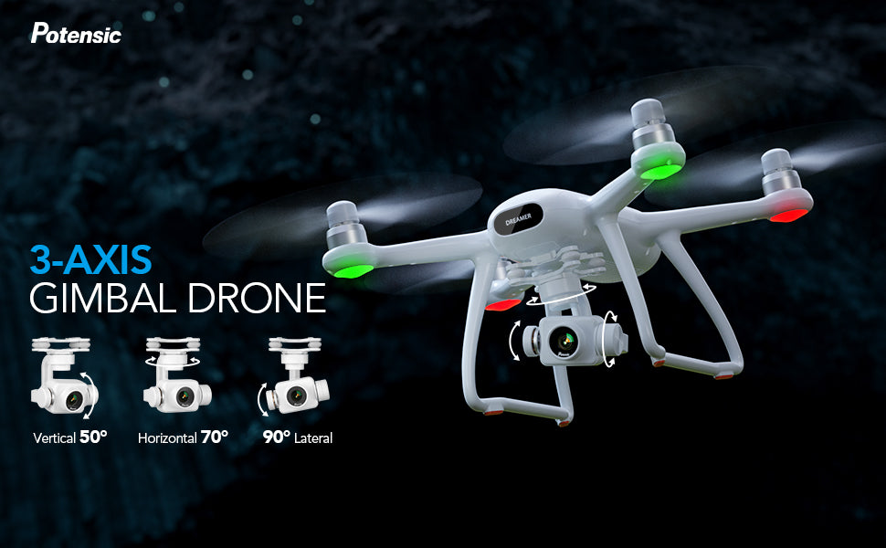Potensic Dreamer Pro 4K HD  Drone, Potensic 3-AXIS GIMBAL DRONE 6 % 6