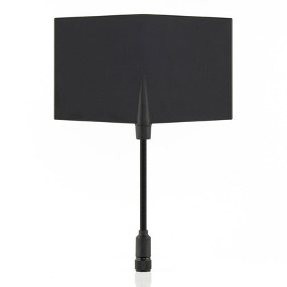 Bandit 915/868MHz Moxon antenna front view with rectangular panel and attached coax lead