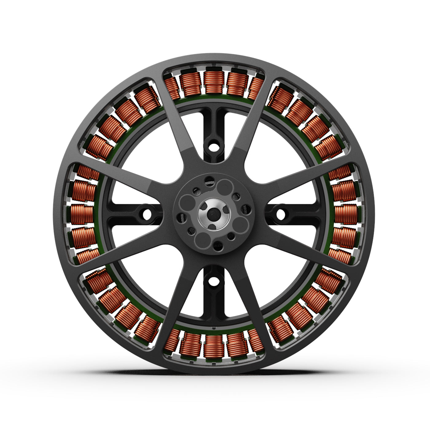 MAD M13 EEE 90KV Drone Motor, MAD M13 EEE drone motor with open stator design, exposed copper windings, and multi-hole mounting hub