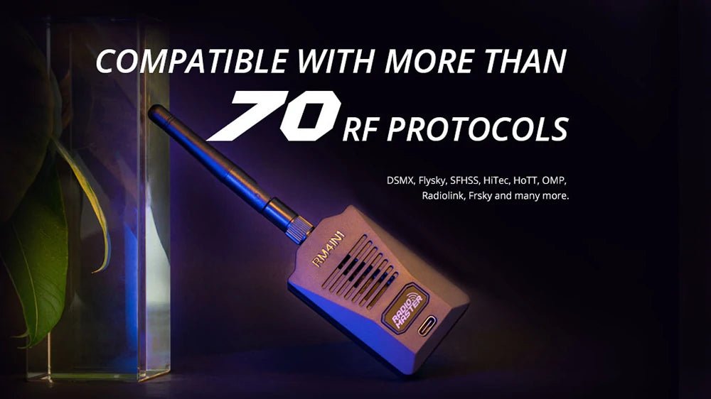 COMPATIBLE WITH MORE THAN 70RF PROTOCOLS DSMX, Flysky