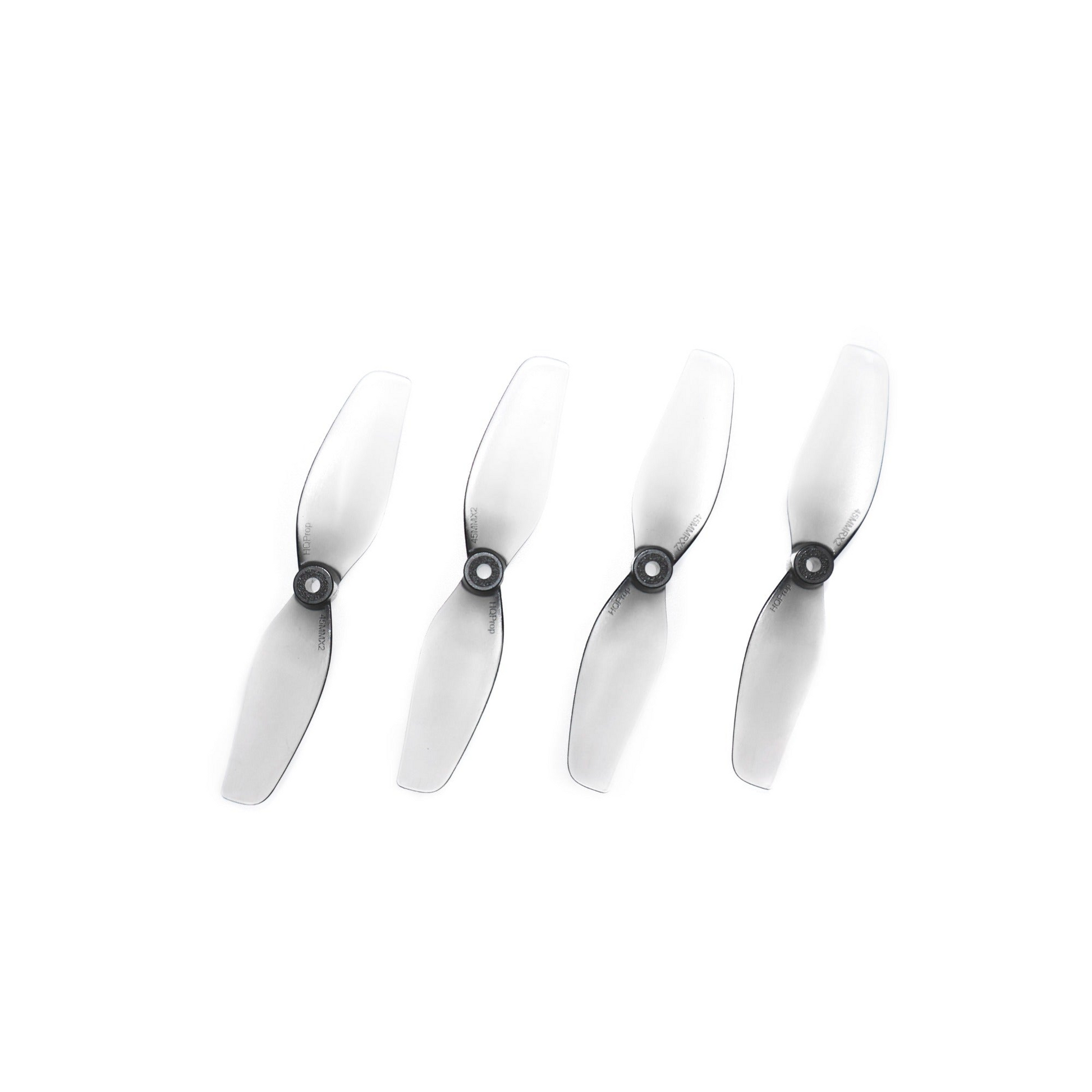 HQProp micro whoop prop set 1.8x1.4 45mm grey, 2CW + 2CCW, four 2-blade props