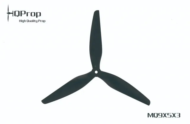 HQProp 9X5X3(CW/CCW) Prop - HQ MacroQuad Black-Glass Fiber Reinforced Nylon 9 inch 3 Blades Propeller for FPV Drone