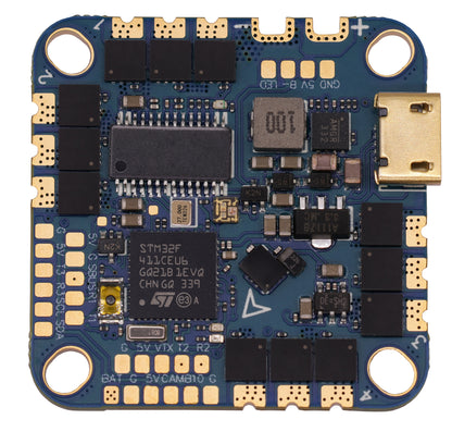 HAKRC F411 40A AIO Flight Controller – 2–6S, STM32F411, BLHeli_S 40A ESC, 25.5mm Mount