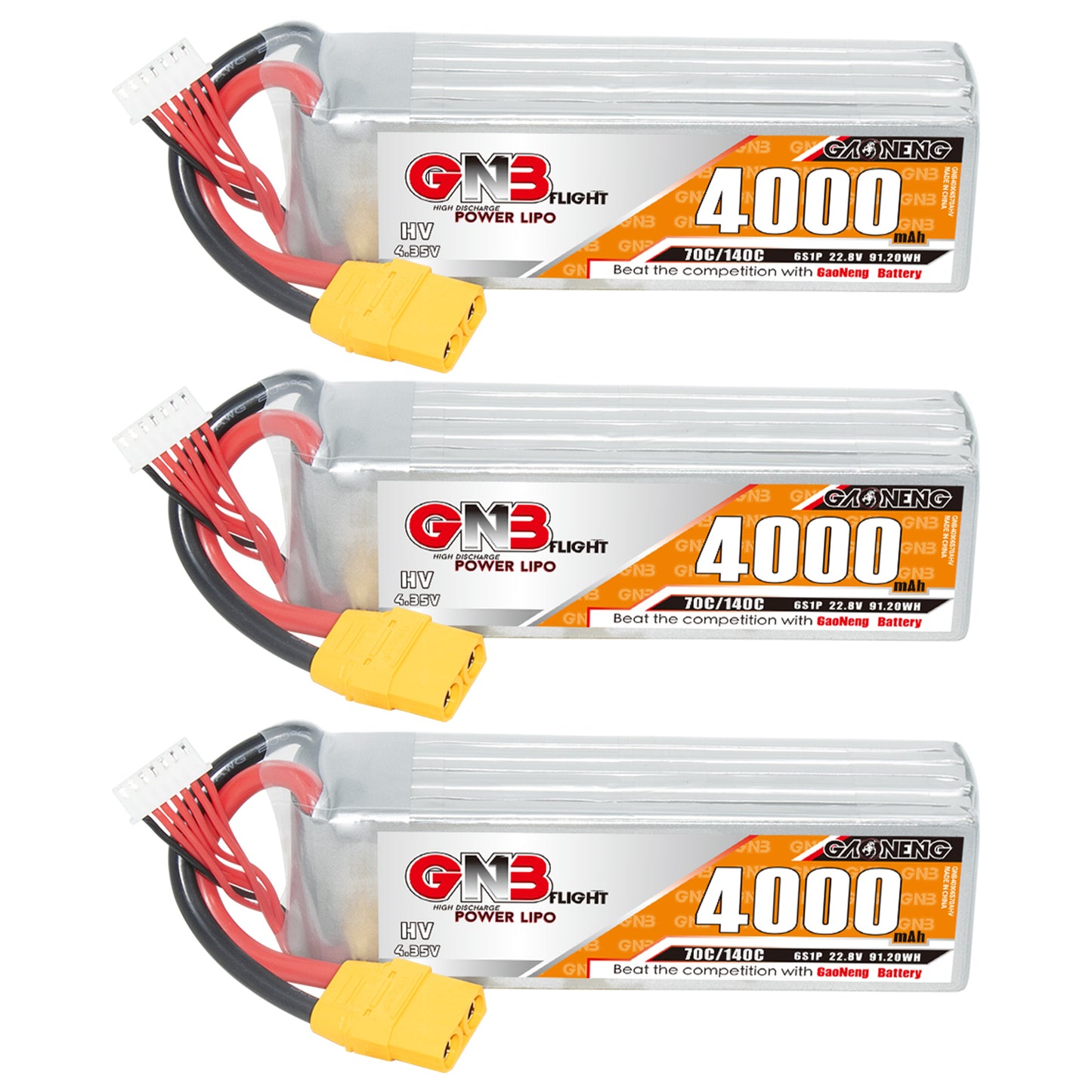 باتری GAONENG GNB LiHV 6S 22.8V 4000mAh 70C LiPo با کانکتور XT90
