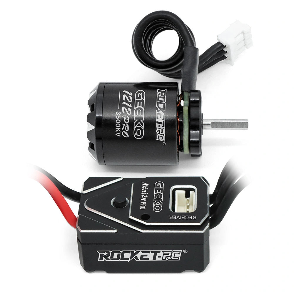 Rocket-RC GECKO 1212 PRO 3500KV motor and MINI24 PRO 15A brushless ESC power system