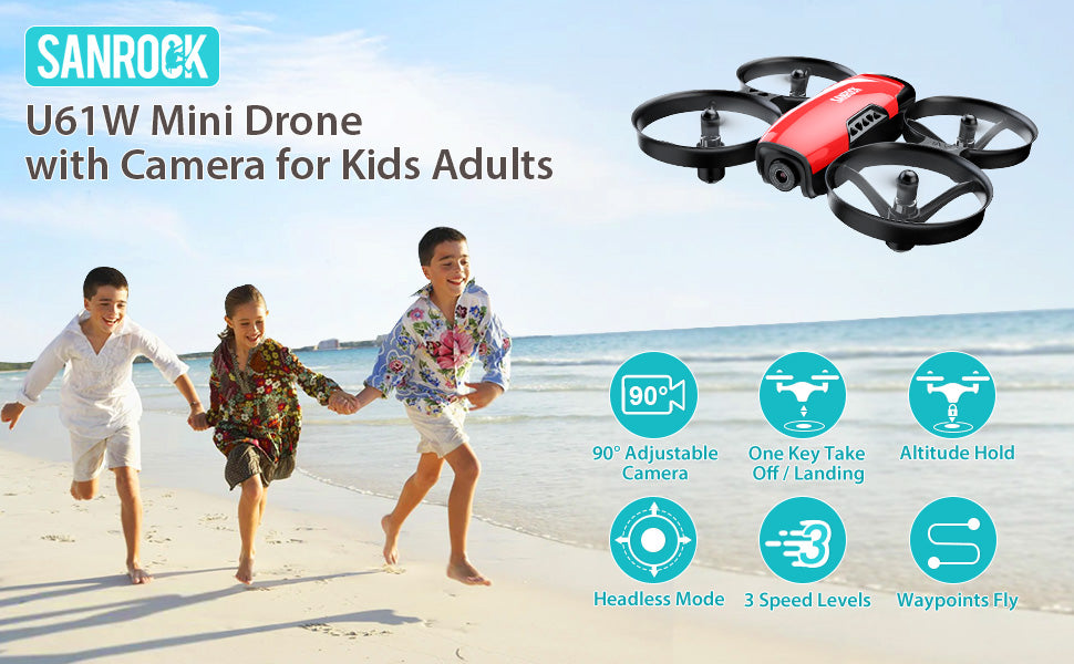 SANROCK U61W Drone, sanrock u61w mini drone with camera for kids