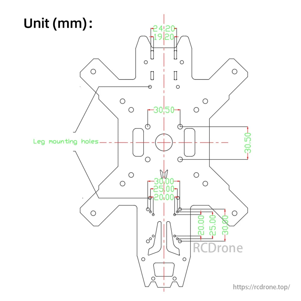 9IMOD Carbon Fiber 580mm 15 inch FPV Frame, Carbon fiber FPV frame for DIY racing drones, featuring leg mounting holes and precise millimeter dimensions for stability and customization.