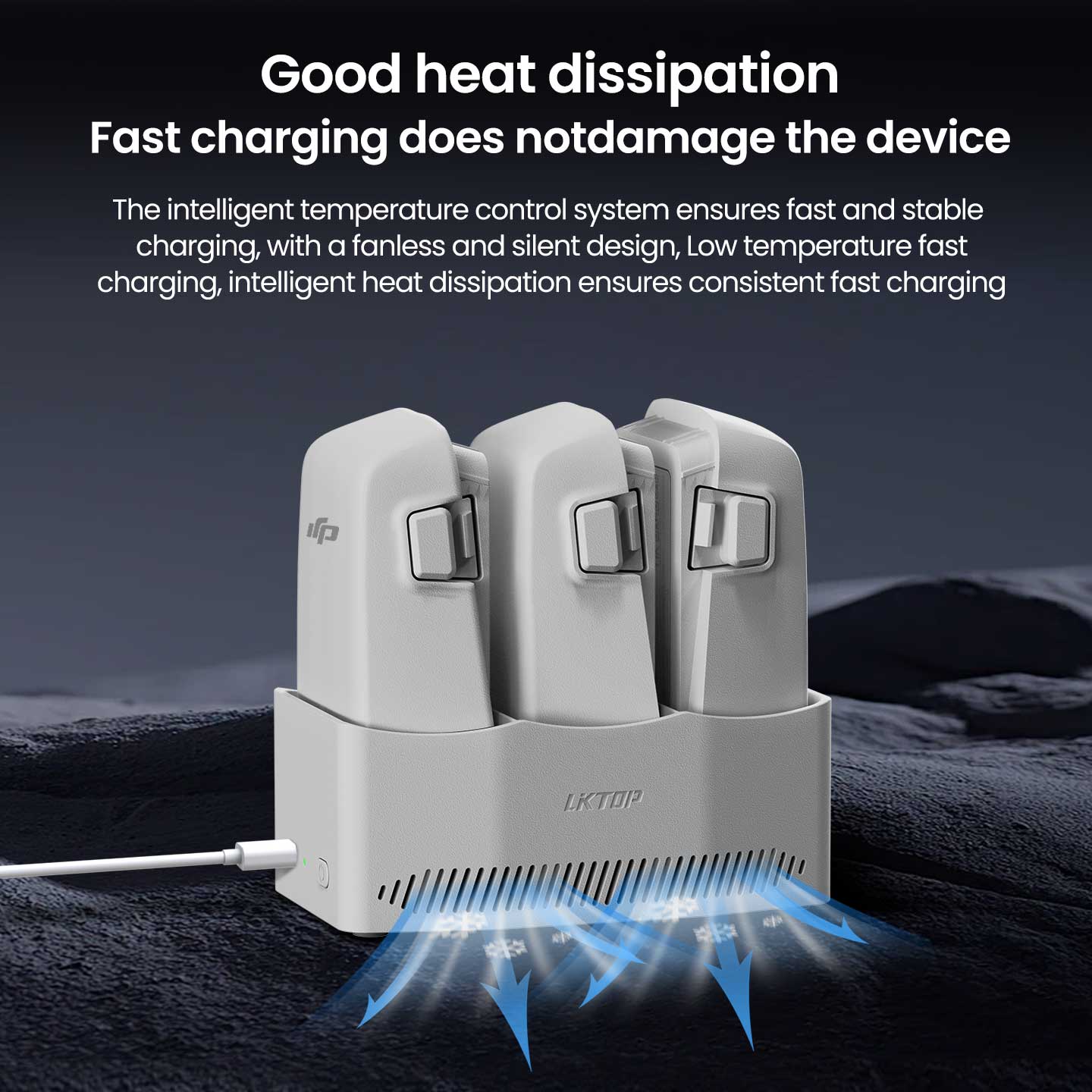 LKTOP charger offers fast, stable, silent charging with intelligent temperature control to protect devices.