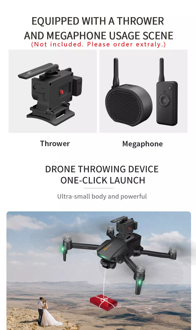 M10 Ultra Drone, 75 Thrower Megaphone DRONE THROWING DEVICE ONE-CLICK