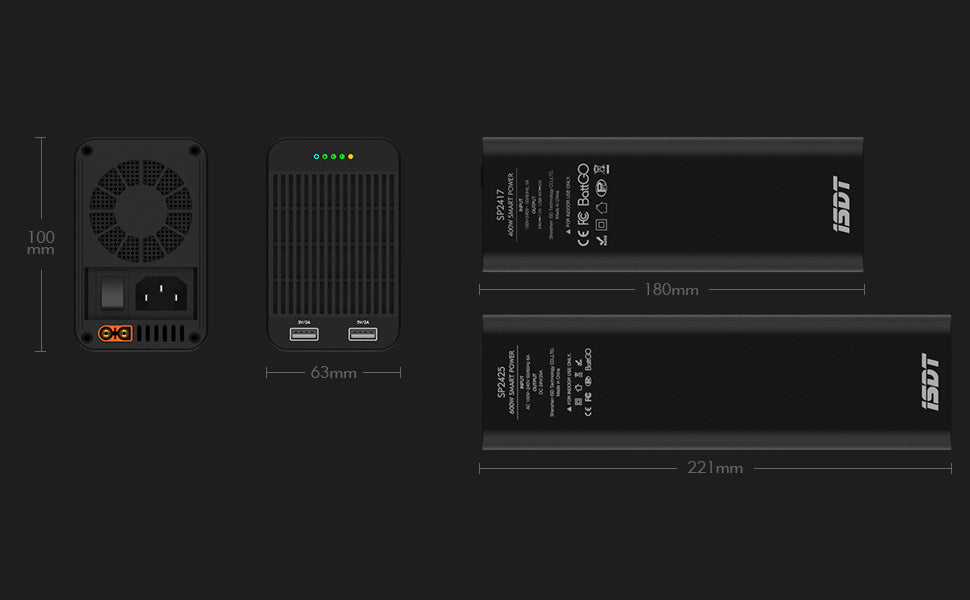 ISDT SP2425 DC Power Supply, SP2425 DC Power Supply,600W 25A Power Station for DC Charger and Travel Camping Emergency ISDT