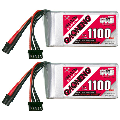 GAONENG GNB11004S110AHV 4S 1100mAh LiHV LiPo battery with XT30 lead and balance plug