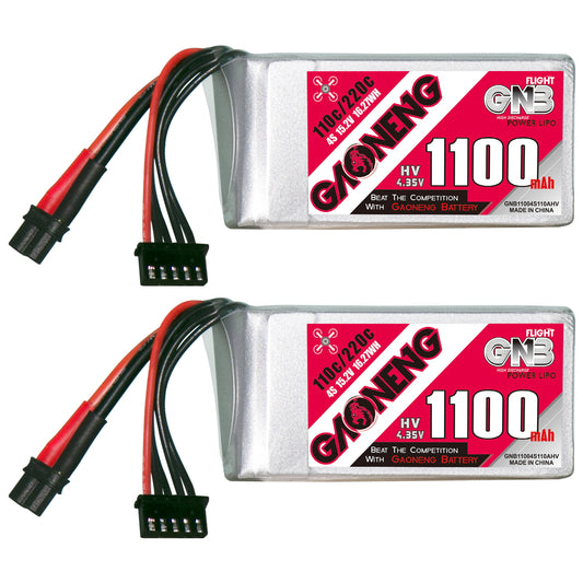 GAONENG GNB11004S110AHV 4S 1100mAh LiHV LiPo battery with XT30 lead and balance plug