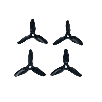 HQProp 3X4X3V1S 3in 3-blade polycarbonate propeller set, black (4pcs, 5mm shaft, 2CW+2CCW)