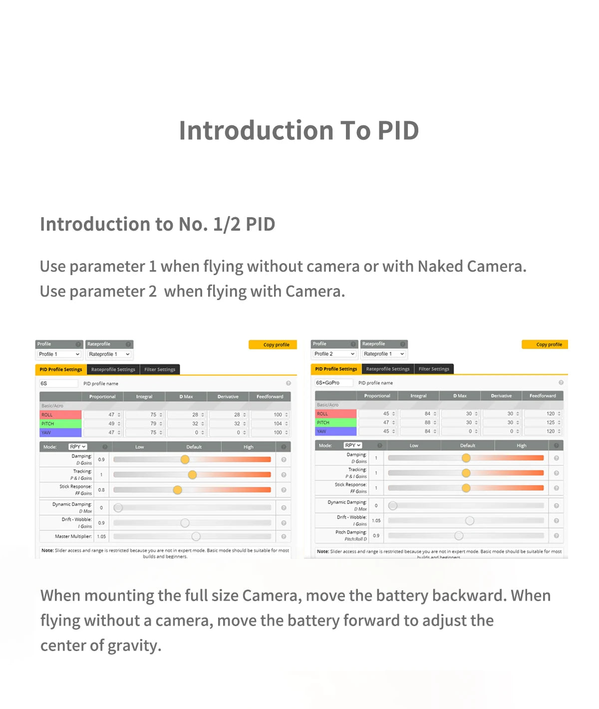 GEPRC CineLog35 V2 HD - Wasp FPV, GEPRC CineLog35 V2 HD, if flying without a camera, move the battery forward to adjust the center of gravity