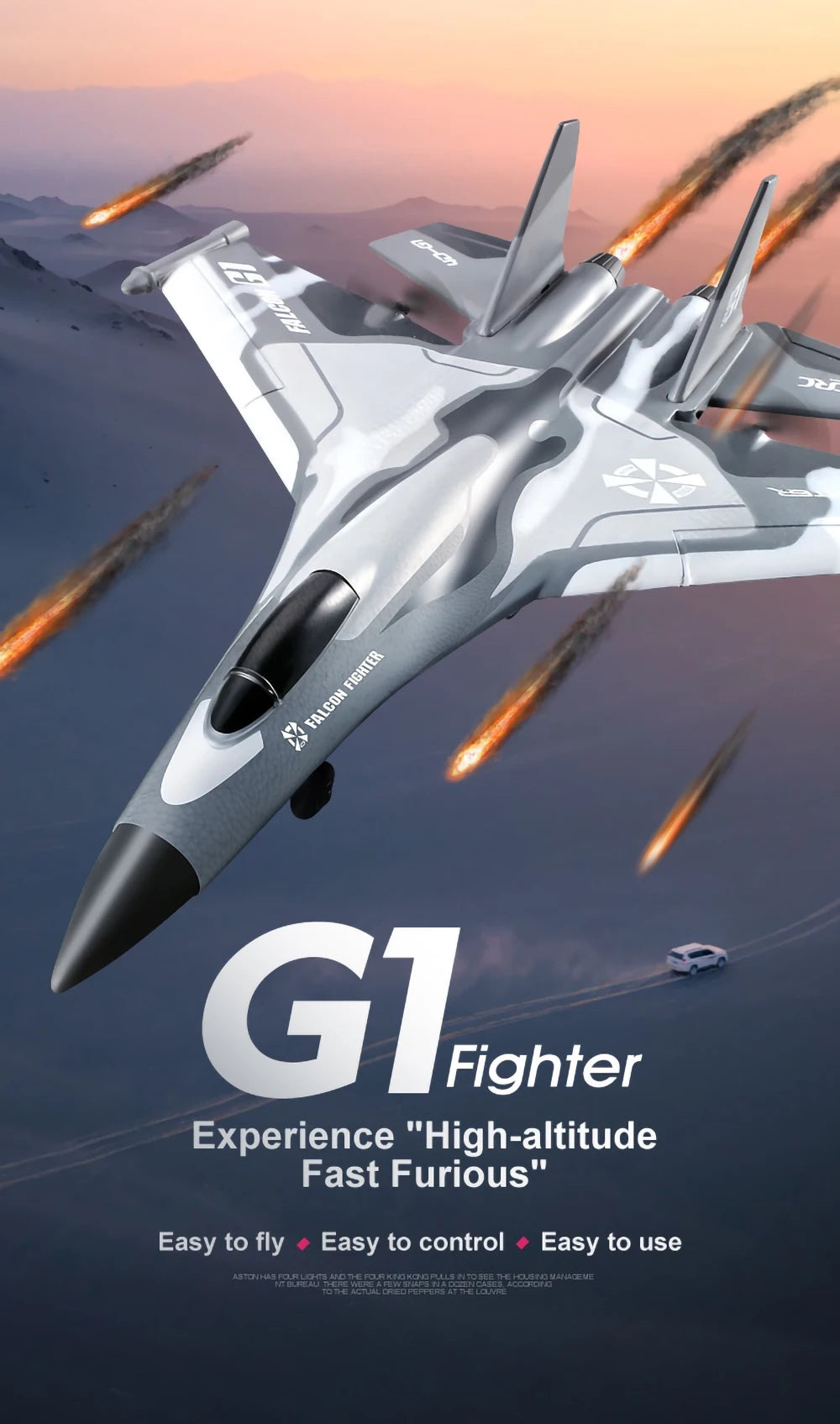 RC283 RC Airplane, GI Fighter Experience "High-altitude Fast Furious to fly Easy to control Easy to