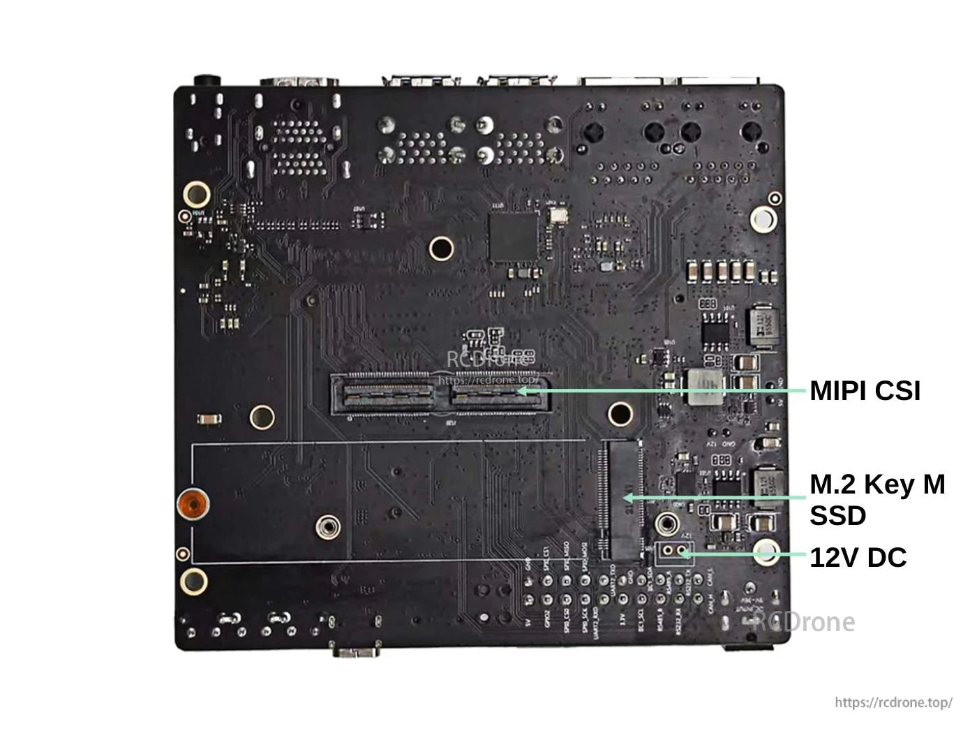 A205E Carrier Board, The text lists various applications and documents related to autonomous mobile robots, AI video analytics, and machine vision.