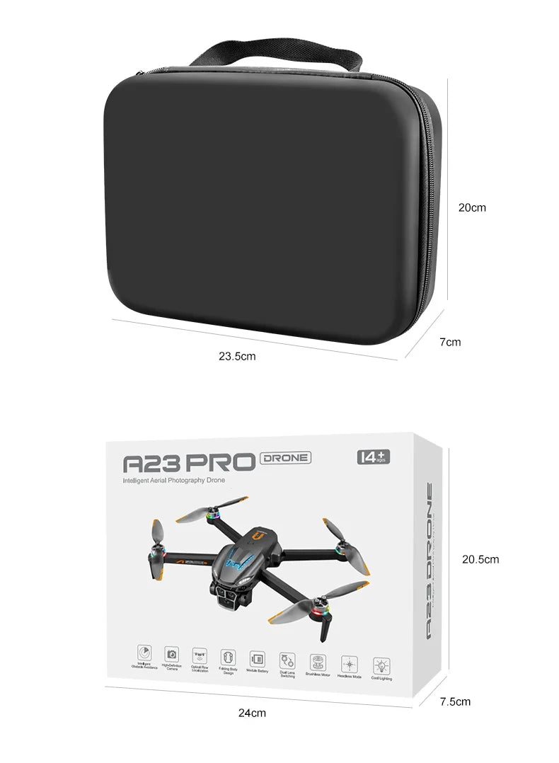 A23 Pro Drone, A drone with camera features.