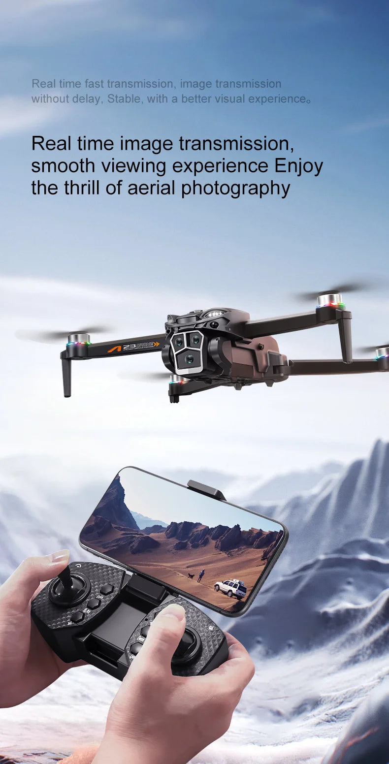 A23 Pro Drone, Real-time aerial photography with fast, stable image transmission for a seamless visual experience.