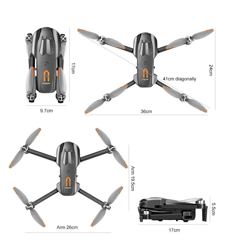 A23 Pro  Drone, KBDFA camera drone specifications: no GPS, 1080p video, 12-minute flight time, 100g weight, and Aerosol Spraying System.