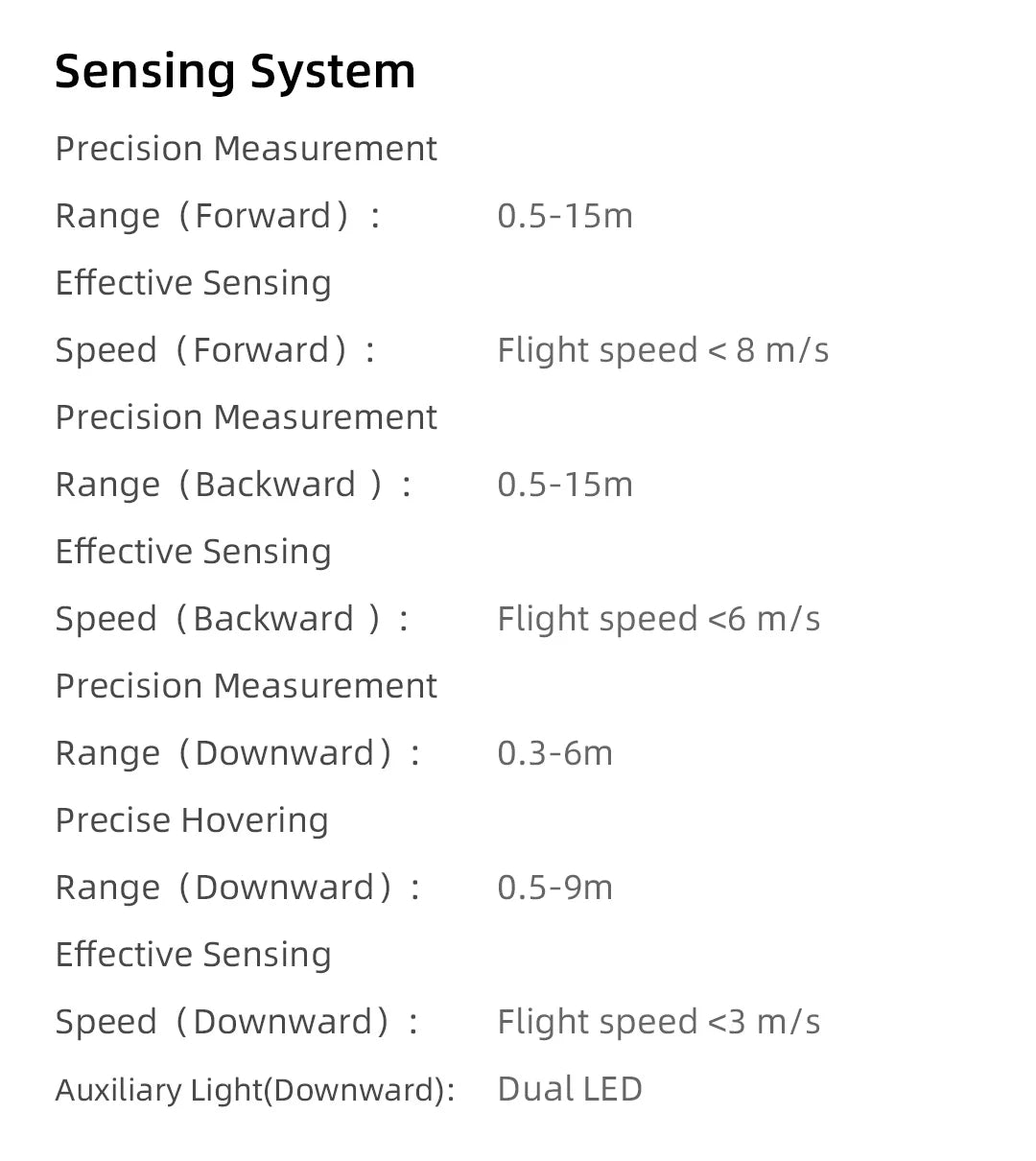 FIMI X8 Pro Camera Drone, Advanced obstacle detection system with precision measurement ranges and auxiliary lights for improved nighttime performance.