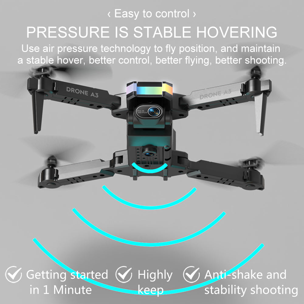 YCRC A3 PRO Drone, to control pressure is stable hovering use air pressure technology to fly position