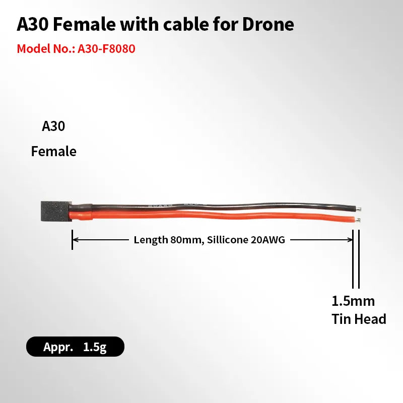 5 個 GAONENG GNB A30 コネクタアダプター FPV Whoops ドローン LiPo バッテリー用