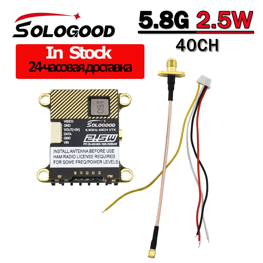 SoloGood 5.8G 2.5W 40CH VTX, SOLOGOOD 586251 4OCH In Stod 244dBa