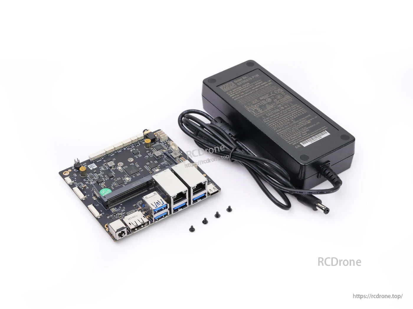 A608 carrier board for Jetson Orin NX/Nano features dual GbE, 2x CSI, M.2 slots, DP, 4x USB 3.2, and 9–20V DC power supply.