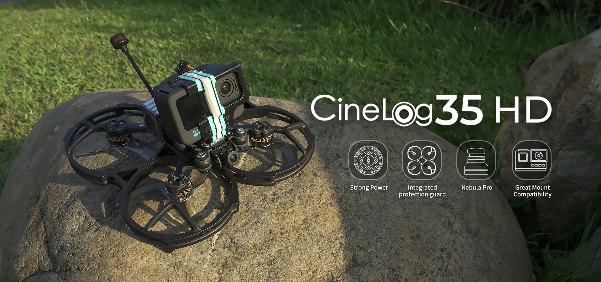 GEPRC CineLog35 FPV Drone, CineLog35 HD DOOO Strong Power Integrated Nebula Pro Great Mount protection guard Comp