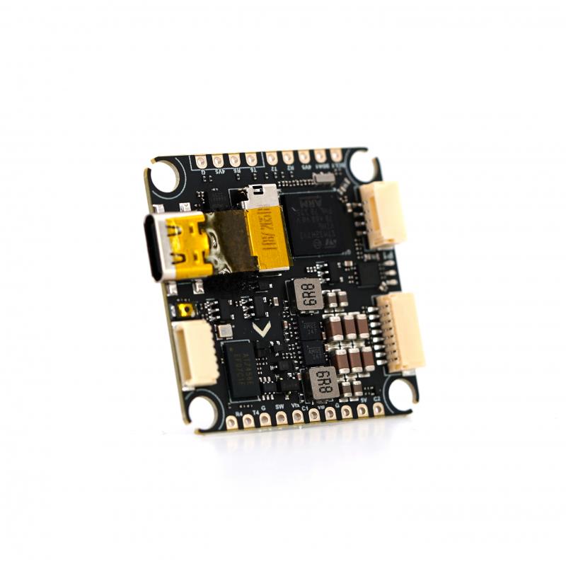TBS Lucid H7 Flight Controller main board view with USB port, microSD slot, and connectors