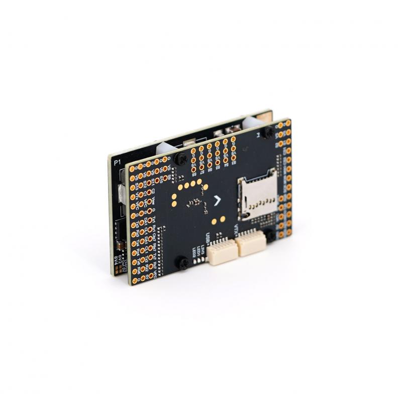 TBS Lucid H7 Wing Flight Controller rear board view with microSD slot and connectors