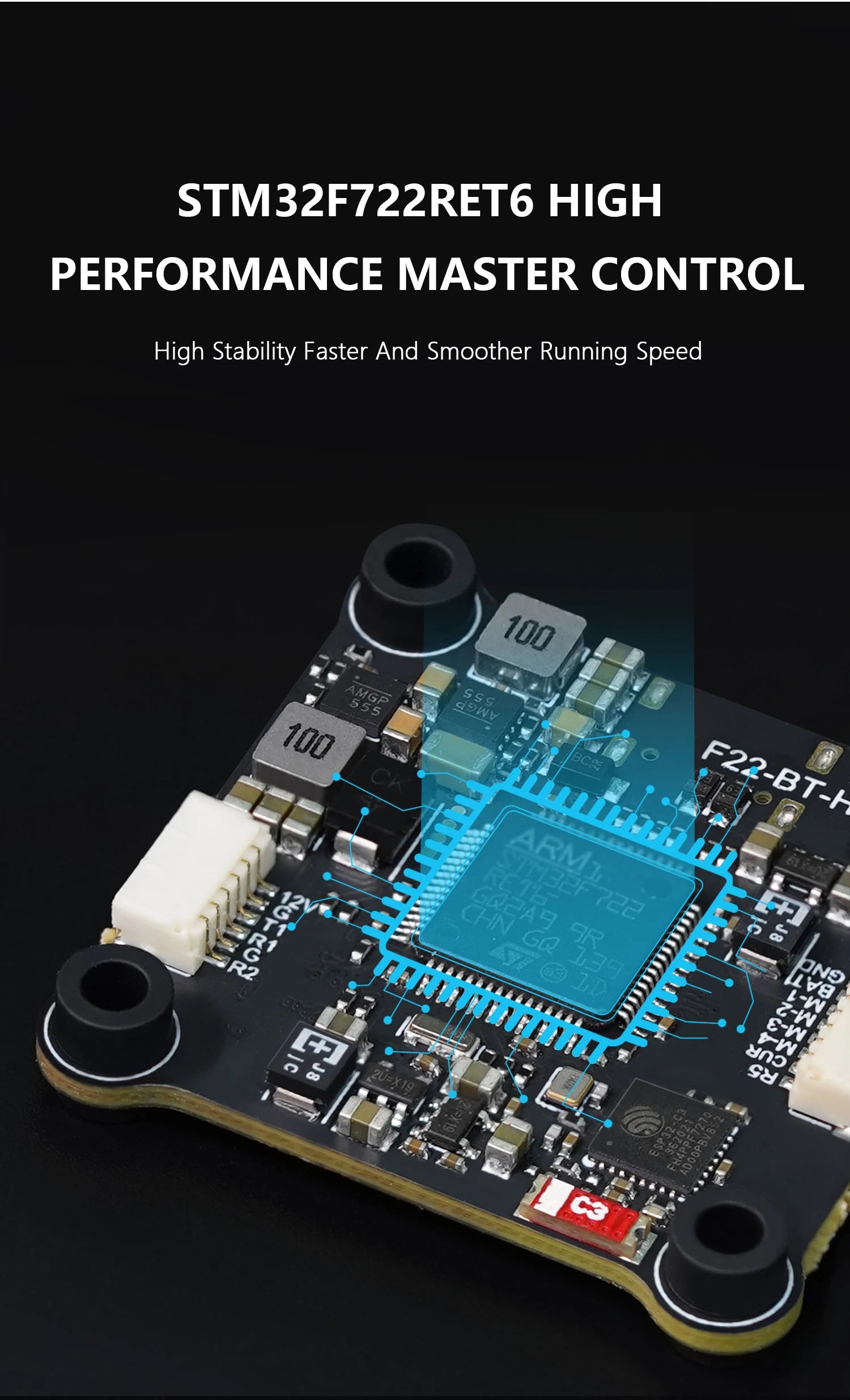 GEPRC SPAN F722-BT-HD V2 Stack - Flight Controller Stack F7 BL32 50A 96K 4IN1 ESC SUPPORT BLUETOOTH PARAMETER TUNING 11 GEPRC SPAN F722-BT-HD V2 Stack - Flight Controller